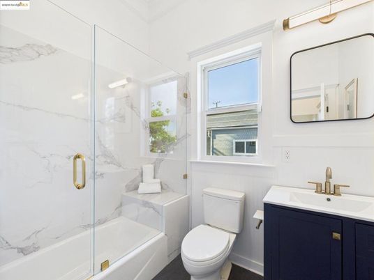 Bathroom, Glass Shower, Interior, Marble Walls