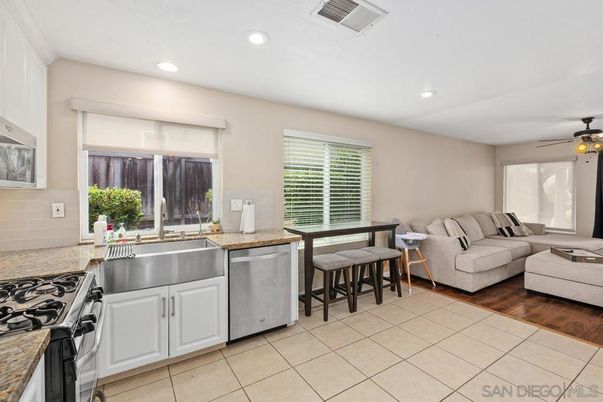 Interior, Kitchen, Living room, Recessed Lighting, Wood Texture Flooring