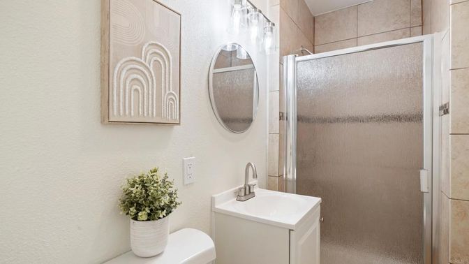 Bathroom, Glass Shower, Interior