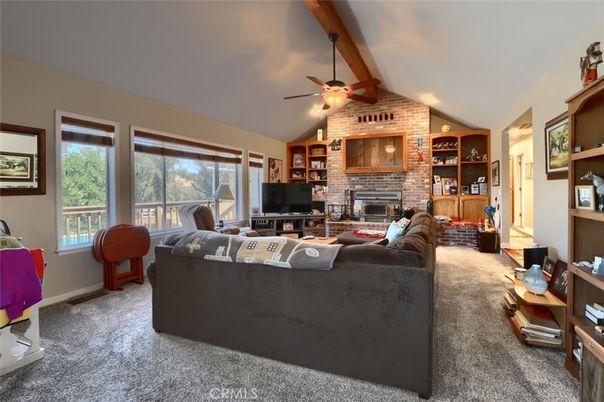 Fireplace, Interior, Living room, Stone Walls
