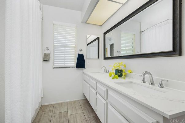Bathroom, Dual Sink Vanities, Interior, Wood Texture Flooring