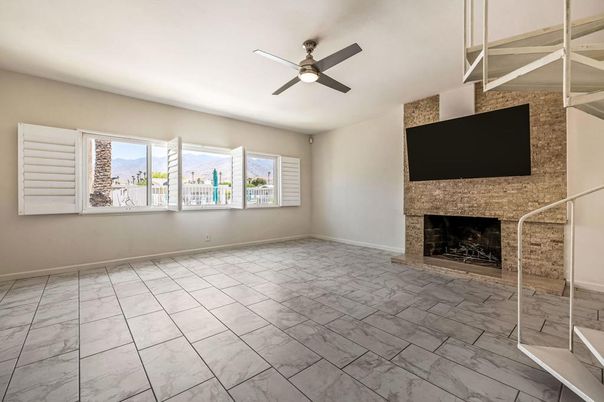 Empty room, Fireplace, Interior, Marble