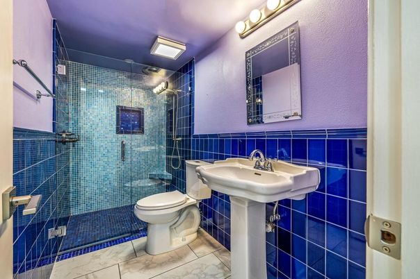 Bathroom, Glass Shower, Interior, Marble