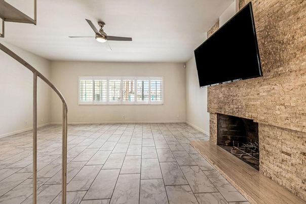 Empty room, Fireplace, Interior, Marble