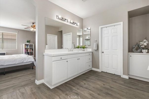 Bathroom, Bedroom, Dual Sink Vanities, Interior, Wood Texture Flooring