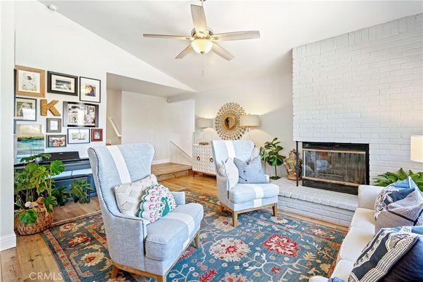 Fireplace, Interior, Living room, Stone Walls, Wood Texture Flooring