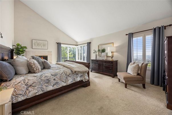 Bedroom, Fireplace, Interior