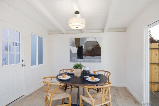 Dining room, Interior, Wood Texture Flooring