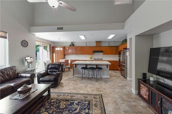 Dining room, Interior, Kitchen, Living room, Pendant Lights, Stainless Steel Appliances