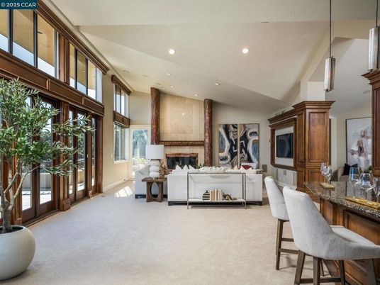 Fireplace, Interior, Living room, Recessed Lighting