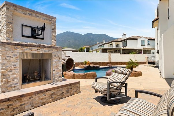 Exterior, Fireplace, Pool