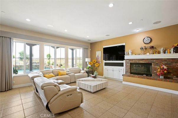 Fireplace, Interior, Living room, Recessed Lighting