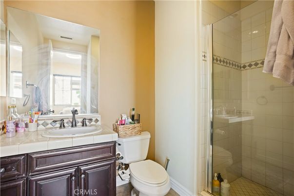 Bathroom, Glass Shower, Interior, Tile Countertops