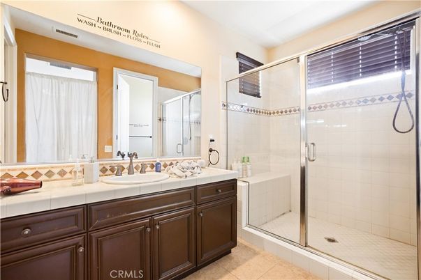 Bathroom, Glass Shower, Interior, Tile Countertops