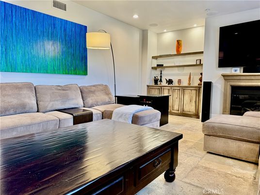 Fireplace, Interior, Living room, Recessed Lighting
