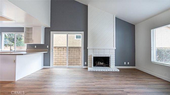 Empty room, Fireplace, Interior, Wood Texture Flooring