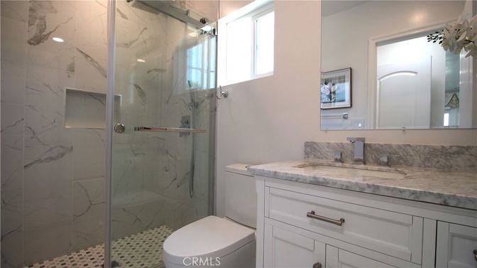 Bathroom, Glass Shower, Interior, Marble Walls