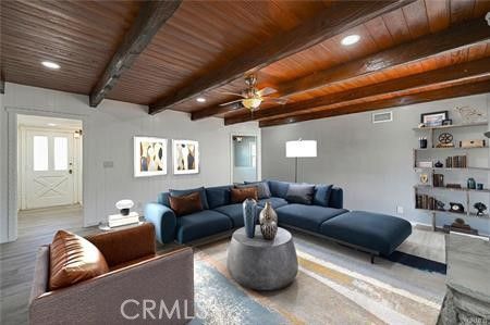 Interior, Living room, Recessed Lighting, Wooden Beams, Wooden Ceilings, Wood Texture Flooring