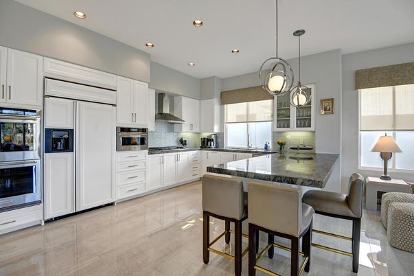 Interior, Kitchen, Pendant Lights, Recessed Lighting, Stainless Steel Appliances