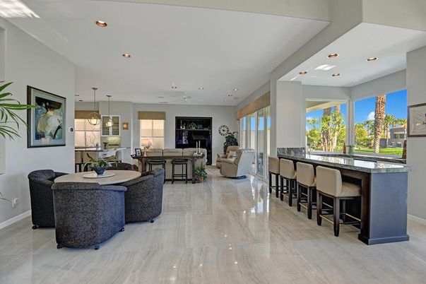 Dining room, Interior, Living room, Pendant Lights, Recessed Lighting