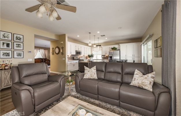 Interior, Kitchen, Living room, Pendant Lights, Recessed Lighting, Stainless Steel Appliances, Wood Texture Flooring