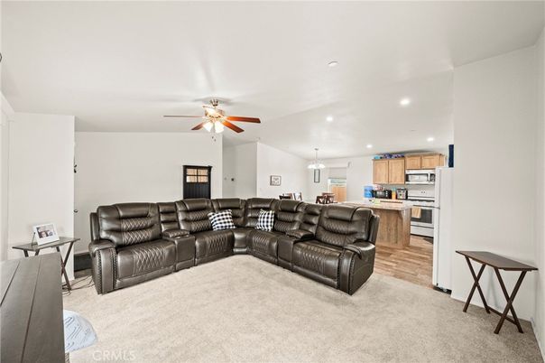 Interior, Kitchen, Living room, Pendant Lights, Recessed Lighting, Wood Texture Flooring