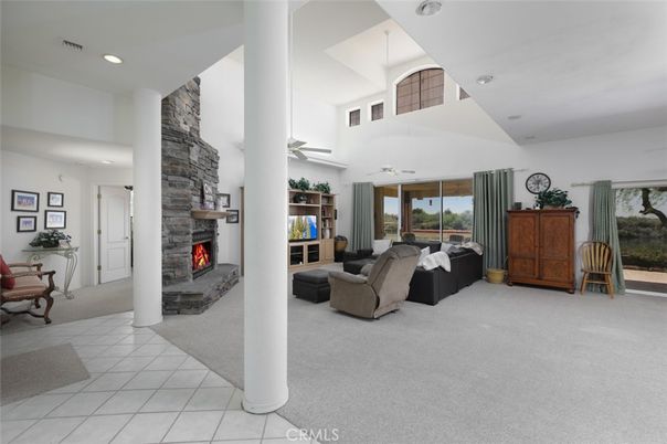 Fireplace, Interior, Living room, Recessed Lighting