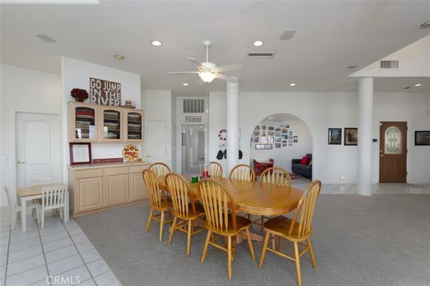 Dining room, Interior, Recessed Lighting