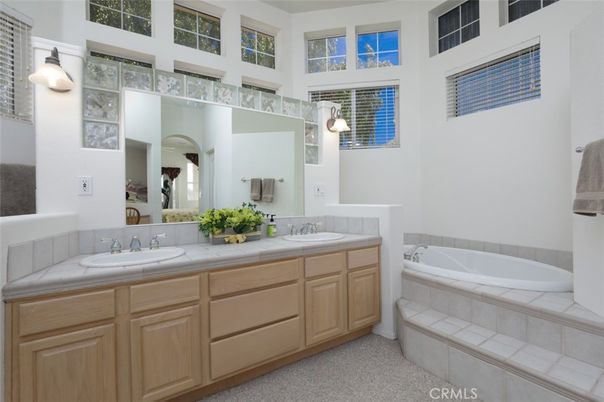 Bathroom, Dual Sink Vanities, Interior, Tile Countertops