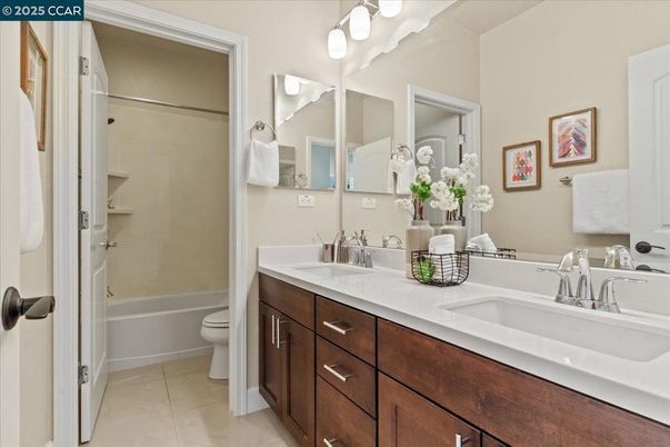 Bathroom, Dual Sink Vanities, Glass Shower, Interior