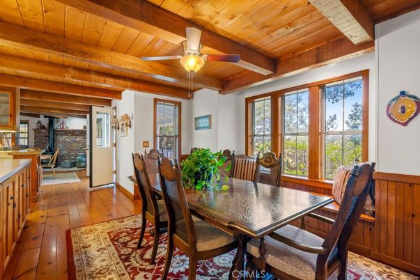 Dining room, Interior, Wooden Beams, Wooden Ceilings, Wood Texture Flooring