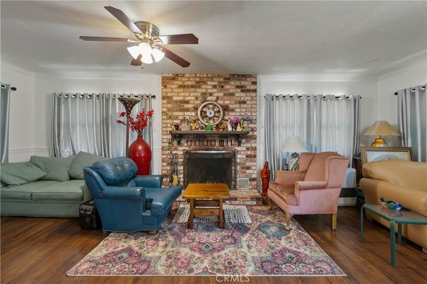 Fireplace, Interior, Living room, Stone Walls, Wood Texture Flooring