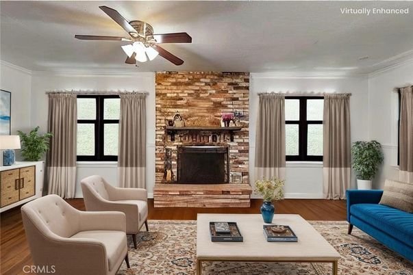 Fireplace, Interior, Living room, Stone Walls, Wood Texture Flooring