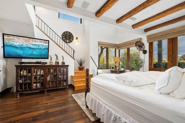 Bedroom, Interior, Wooden Beams, Wood Texture Flooring