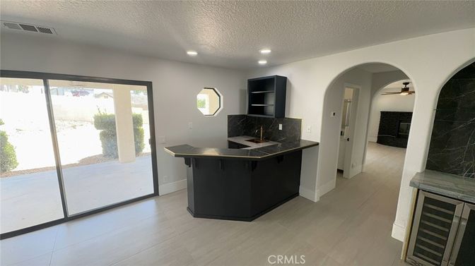 Interior, Kitchen, Marble Walls, Recessed Lighting