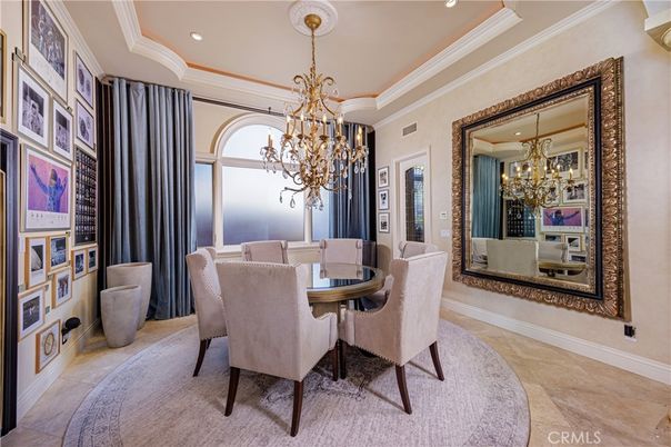 Chandelier, Dining room, Interior, Recessed Lighting