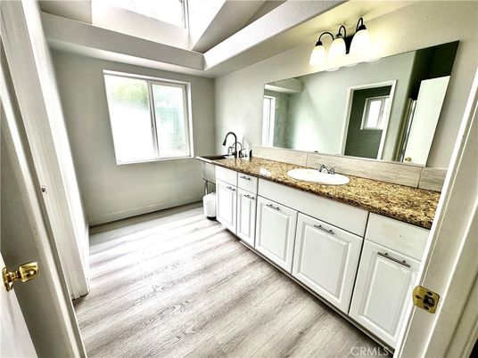 Bathroom, Dual Sink Vanities, Interior, Wood Texture Flooring