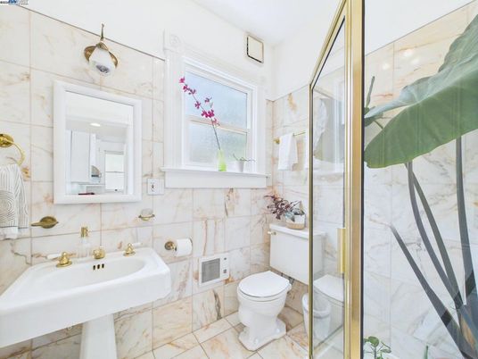 Bathroom, Glass Shower, Interior, Marble Walls