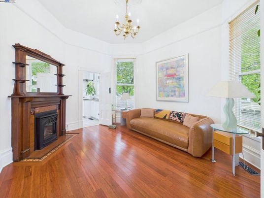 Chandelier, Fireplace, Interior, Wood Texture Flooring