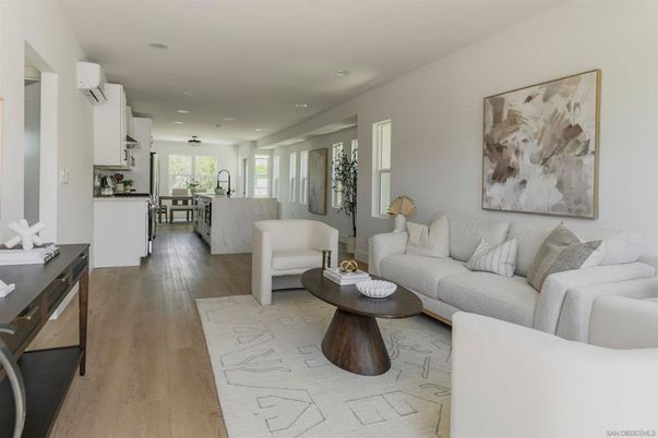 Dining room, Interior, Kitchen, Living room, Recessed Lighting, Wood Texture Flooring