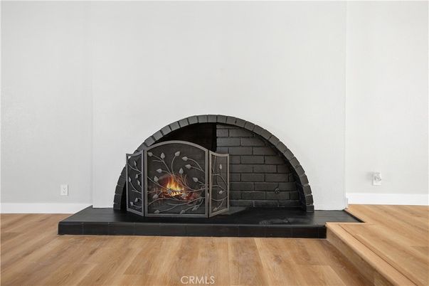 Fireplace, Interior, Wood Texture Flooring