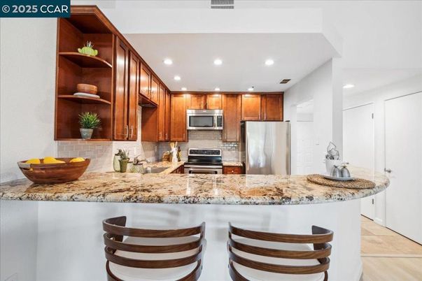 Interior, Kitchen, Recessed Lighting, Stainless Steel Appliances