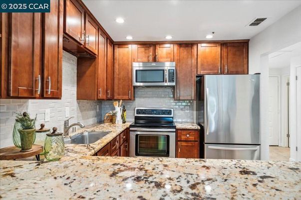 Interior, Kitchen, Recessed Lighting, Stainless Steel Appliances