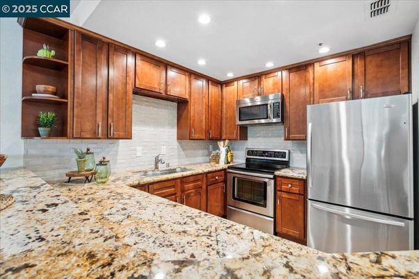 Interior, Kitchen, Recessed Lighting, Stainless Steel Appliances
