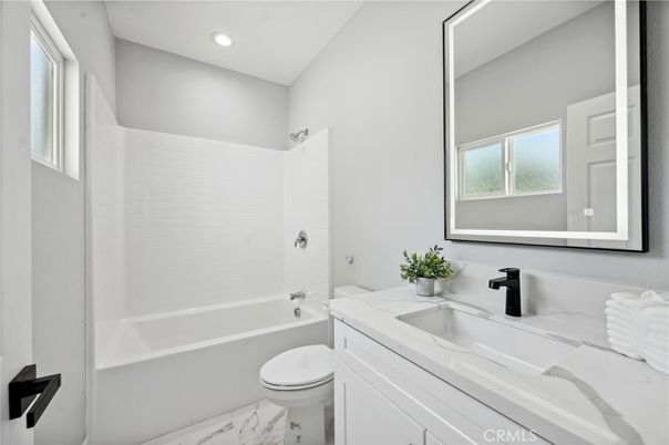 Bathroom, Interior, Marble, Recessed Lighting