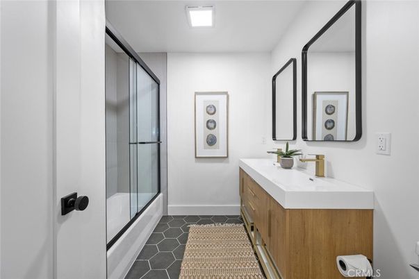 Bathroom, Dual Sink Vanities, Glass Shower, Interior