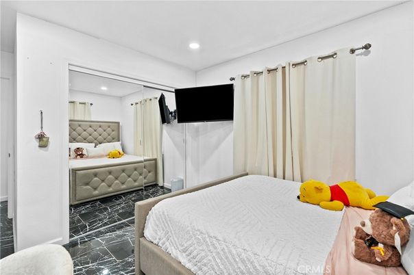 Bedroom, Interior, Marble, Recessed Lighting