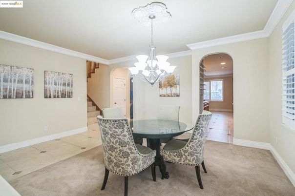 Chandelier, Dining room, Interior, Recessed Lighting