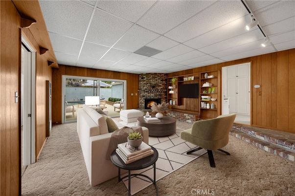 Fireplace, Interior, Living room, Stone Walls, Wooden Walls