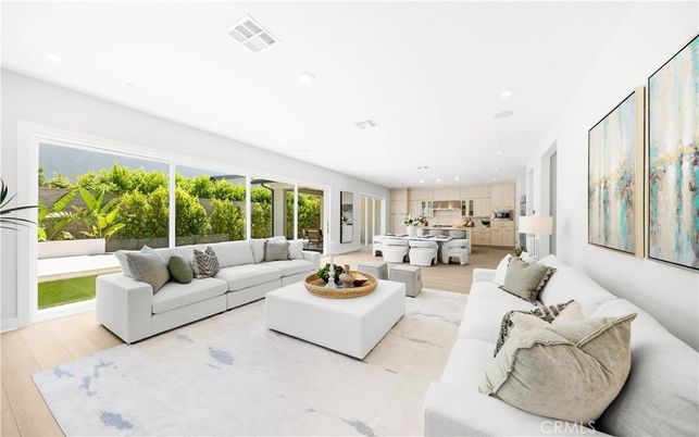 Interior, Kitchen, Living room, Pendant Lights, Recessed Lighting, Wood Texture Flooring